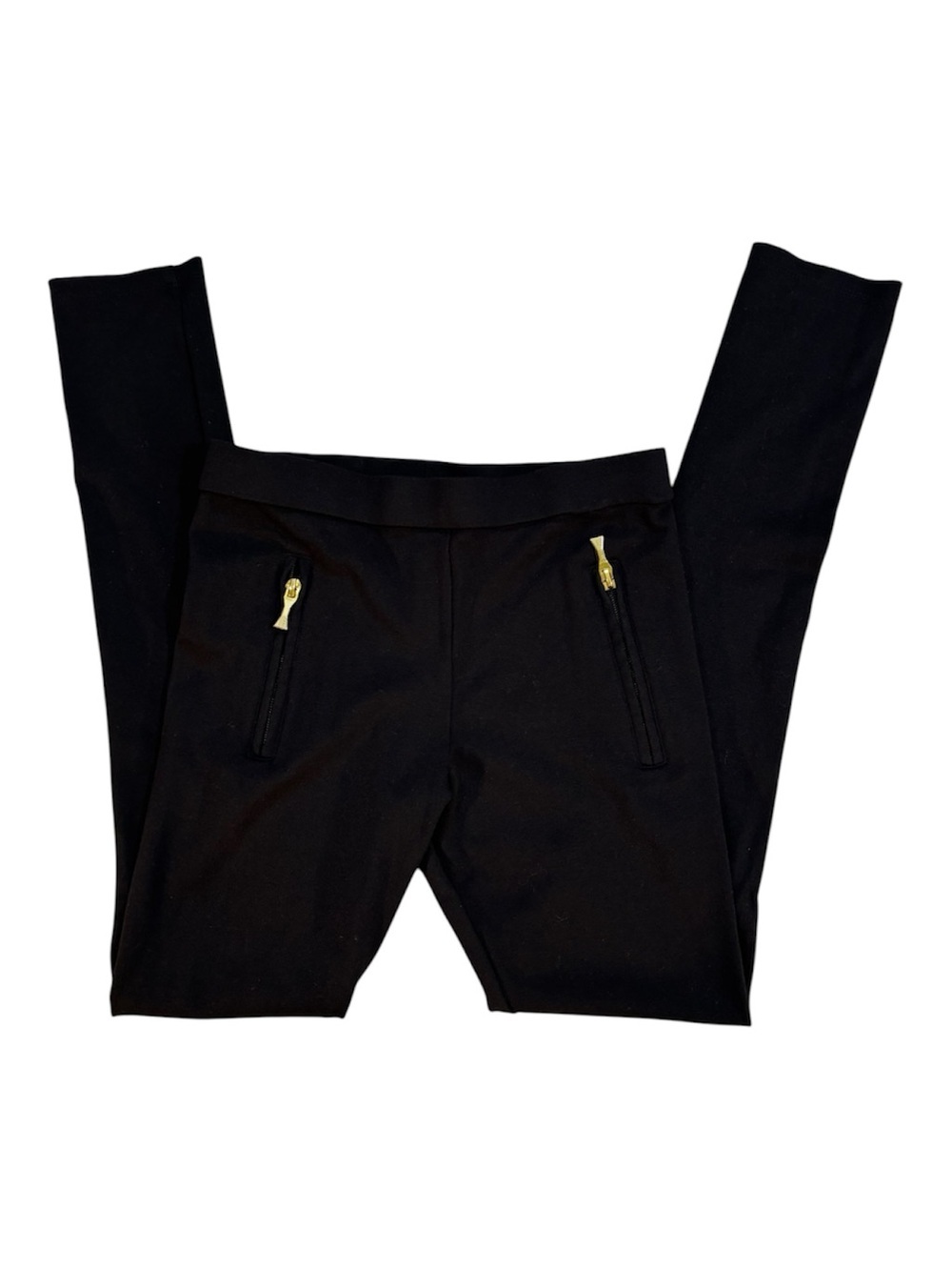 Kate Spade Leggings, Girls, Kids, Black Gold Zipper Accents, 14Y, 14, 164/14